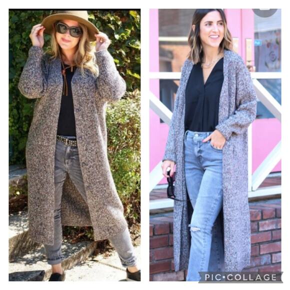 CAbi Sweaters - Cabi Coffee Shop Duster Longline Cardigan Sweater Size Small Multicolored Cozy